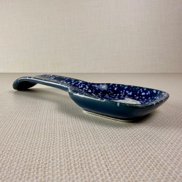 Otogiri “Spackled Goose” Spoon Rest | Navy Speckle | Japan - Picture 3 of 14
